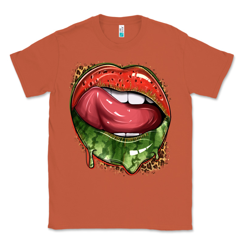 Watermelon Lips With Leopard Classic Tee by texasbilliewilder | Teevron