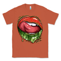 Copper watermelon lips with leopard Classic Tee - texasbilliewilder