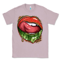 Lilac watermelon lips with leopard Classic Tee - texasbilliewilder