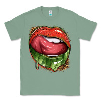 Sage watermelon lips with leopard Classic Tee - texasbilliewilder