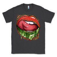 Smoke watermelon lips with leopard Classic Tee - texasbilliewilder