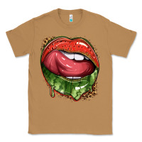 Toasted Coconut watermelon lips with leopard Classic Tee - texasbilliewilder