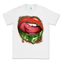 White watermelon lips with leopard Classic Tee - texasbilliewilder