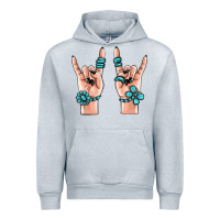 Heather Grey gemstone rock hand Urban Hoodie - MaliasSmallBusiness
