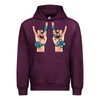 Mauve Wine gemstone rock hand Urban Hoodie - MaliasSmallBusiness