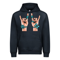 Navy gemstone rock hand Urban Hoodie - MaliasSmallBusiness