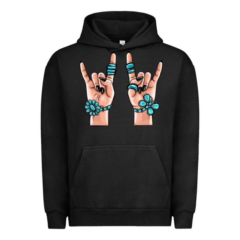 Gemstone Rock Hand Urban Hoodie by MaliasSmallBusiness | Teevron