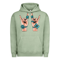 Pigment Oil Green gemstone rock hand Urban Hoodie - MaliasSmallBusiness