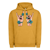Pigment Peanut Butter gemstone rock hand Urban Hoodie - MaliasSmallBusiness