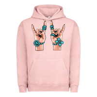 Pigment Salmon gemstone rock hand Urban Hoodie - MaliasSmallBusiness