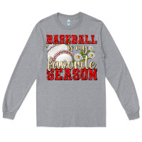 Heather Grey baseball is my favorite season Long Sleeve Tee - texasbilliewilder
