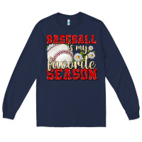 Navy baseball is my favorite season Long Sleeve Tee - texasbilliewilder