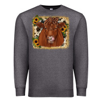 Charcoal Heather red angus cowhide sunflower Premium Sweatshirt - JahusDesignShop
