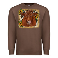 Chestnut red angus cowhide sunflower Premium Sweatshirt - JahusDesignShop