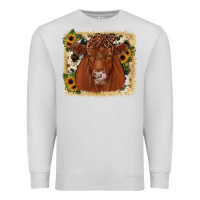 Dove Grey red angus cowhide sunflower Premium Sweatshirt - JahusDesignShop