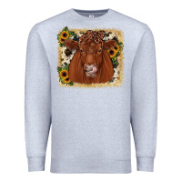 Heather Grey red angus cowhide sunflower Premium Sweatshirt - JahusDesignShop