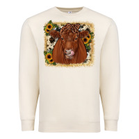 Sandshell red angus cowhide sunflower Premium Sweatshirt - JahusDesignShop