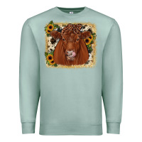Seafoam red angus cowhide sunflower Premium Sweatshirt - JahusDesignShop