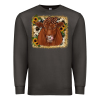 Smoke red angus cowhide sunflower Premium Sweatshirt - JahusDesignShop