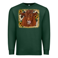 Sports Green red angus cowhide sunflower Premium Sweatshirt - JahusDesignShop