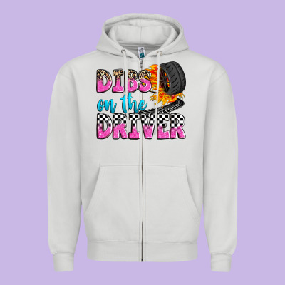 Dibs On The Driver Zipper Hoodie Designed By Zillion Design Studio