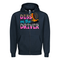 Navy dibs on the driver Zipper Hoodie - Zillion Design Studio