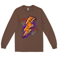 Chestnut basketball lightning bolt Long Sleeve Tee - Zillion Design Studio