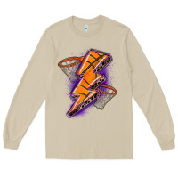 Mushroom basketball lightning bolt Long Sleeve Tee - Zillion Design Studio