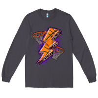 Smoke basketball lightning bolt Long Sleeve Tee - Zillion Design Studio