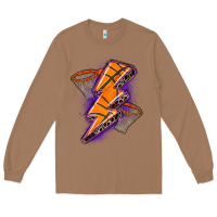 Toasted Coconut basketball lightning bolt Long Sleeve Tee - Zillion Design Studio