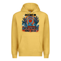 Antique Gold dream' in red white and blue Premium Hoodie - MaliasSmallBusiness