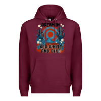 Burgundy dream' in red white and blue Premium Hoodie - MaliasSmallBusiness