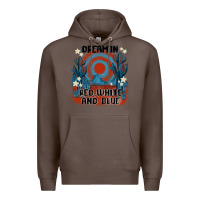 Coffee dream' in red white and blue Premium Hoodie - MaliasSmallBusiness