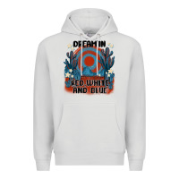 Dove Grey dream' in red white and blue Premium Hoodie - MaliasSmallBusiness
