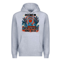 Heather Grey dream' in red white and blue Premium Hoodie - MaliasSmallBusiness