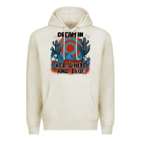 Oatmeal Heather dream' in red white and blue Premium Hoodie - MaliasSmallBusiness