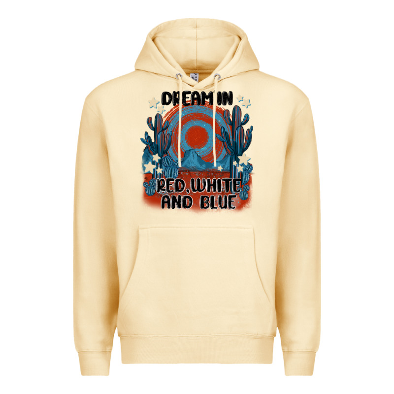 Dream' In Red White And Blue Premium Hoodie by MaliasSmallBusiness | Teevron