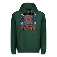 Sports Green dream' in red white and blue Premium Hoodie - MaliasSmallBusiness