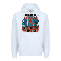 White dream' in red white and blue Premium Hoodie - MaliasSmallBusiness