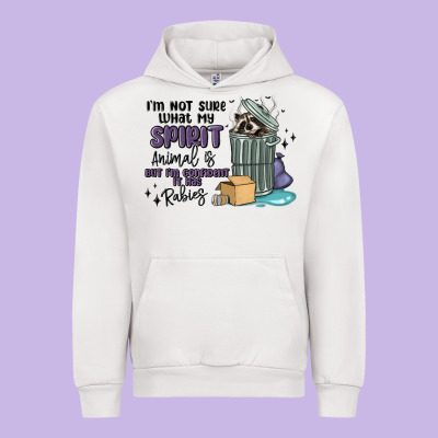 Spirit Animal Raccoon Urban Hoodie Designed By Maliassmallbusiness