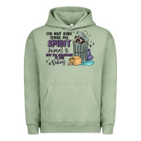 Pigment Oil Green spirit animal raccoon Urban Hoodie - MaliasSmallBusiness