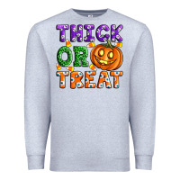Heather Grey Thick Or Treat Premium Sweatshirt - Artiststas