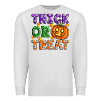 Oatmeal Heather Thick Or Treat Premium Sweatshirt - Artiststas