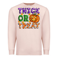 Pale Pink Thick Or Treat Premium Sweatshirt - Artiststas