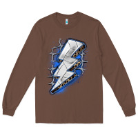 Chestnut volleyball lightning bolt Long Sleeve Tee - Zillion Design Studio