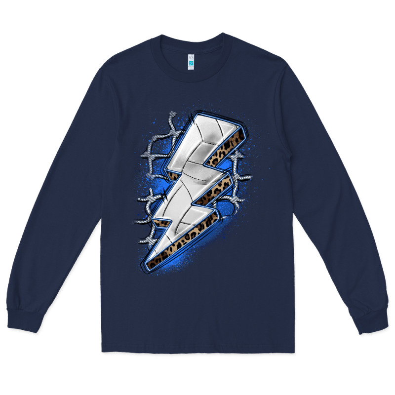 Volleyball Lightning Bolt Long Sleeve Tee by Zillion Design Studio | Teevron
