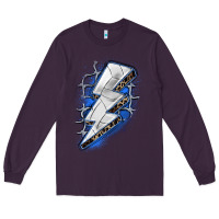 Plum volleyball lightning bolt Long Sleeve Tee - Zillion Design Studio