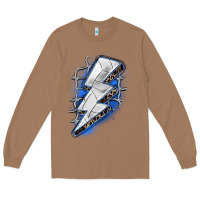 Toasted Coconut volleyball lightning bolt Long Sleeve Tee - Zillion Design Studio