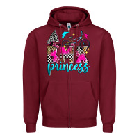 Burgundy bmx princess Zipper Hoodie - Zillion Design Studio