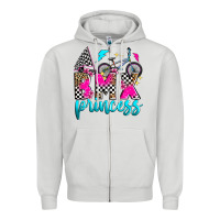 Dove Grey bmx princess Zipper Hoodie - Zillion Design Studio
